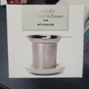 DavidsTea Silver Tea Infuser with Saucer